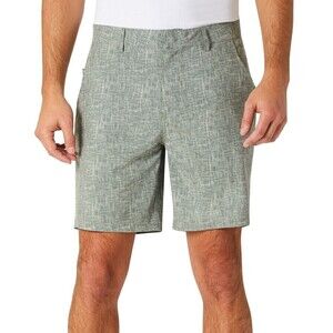 Kenneth Cole Mens Performance Resort Shorts Flat Front In Green Scratch Size 30
